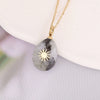Wholesale Jewelry Water Drop Natural Stone Pendant Stainless Steel Necklace With Electroplating Cross Clavicle Chain