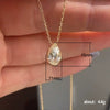 Wholesale Jewelry Water Drop Pear Shaped Zircon Copper Mixed Gem Inlay Ochain Pendant Necklace For Women