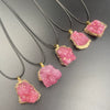 Wholesale Jewelry With Irregular Crystal Bud And Natural Stone Pendant Geometric Pattern