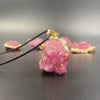 Wholesale Jewelry With Irregular Crystal Bud And Natural Stone Pendant Geometric Pattern