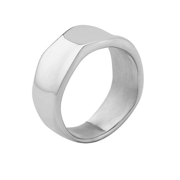 Wholesale Jewelry Women Light Luxury Retro Ring Titanium Steel Geometric Design Electroplated