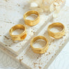 Wholesale Jewelry Women Light Luxury Retro Ring Titanium Steel Geometric Design Electroplated