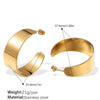 Wholesale Jewelry Women 316L Stainless Steel Electroplated 18K Gold Ushaped Earrings With Joker Exaggerated Design And Highend Sense