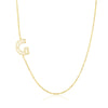 Wholesale Jewelry Women's Clavicle Chain Copper Goldplated Zircon Letter Style