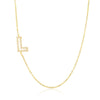 Wholesale Jewelry Women's Clavicle Chain Copper Goldplated Zircon Letter Style