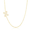 Wholesale Jewelry Women's Clavicle Chain Copper Goldplated Zircon Letter Style