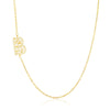 Wholesale Jewelry Women's Clavicle Chain Copper Goldplated Zircon Letter Style