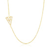 Wholesale Jewelry Women's Clavicle Chain Copper Goldplated Zircon Letter Style