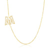 Wholesale Jewelry Women's Clavicle Chain Copper Goldplated Zircon Letter Style