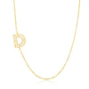 Wholesale Jewelry Women's Clavicle Chain Copper Goldplated Zircon Letter Style