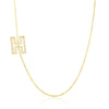 Wholesale Jewelry Women's Clavicle Chain Copper Goldplated Zircon Letter Style