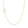 Wholesale Jewelry Women's Clavicle Chain Copper Goldplated Zircon Letter Style