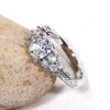 Wholesale Jewelry Women's Copper Geometric Inlaid Zircon Ring