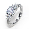 Wholesale Jewelry Women's Copper Geometric Inlaid Zircon Ring