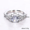 Wholesale Jewelry Women's Copper Geometric Inlaid Zircon Ring