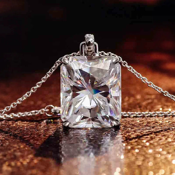 Wholesale Jewelry Women's Geometric Square Copper Mixed Gemstone Setting Zirconia Necklace