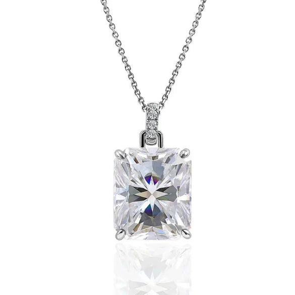 Wholesale Jewelry Women's Geometric Square Copper Mixed Gemstone Setting Zirconia Necklace