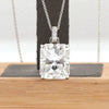 Wholesale Jewelry Women's Geometric Square Copper Mixed Gemstone Setting Zirconia Necklace