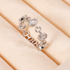 Wholesale Jewelry Women's Light Luxury Copper Fourleaf Clover Flower Ring With Electroplating