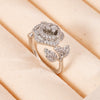Wholesale Jewelry Women's Light Luxury Copper Fourleaf Clover Flower Ring With Electroplating