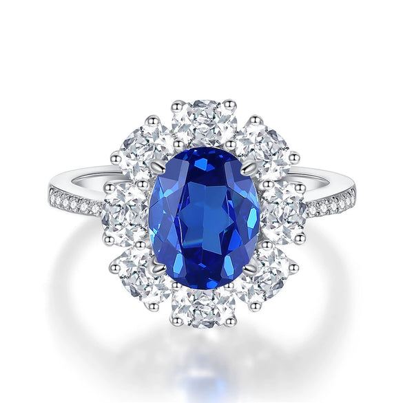 Wholesale Jewelry Women's S925 Sterling Silver Ring With Flower Pattern And Electroplating Process
