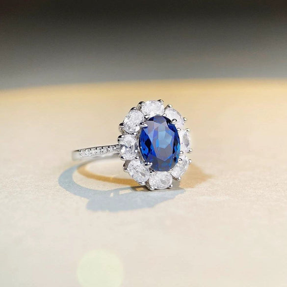 Wholesale Jewelry Women's S925 Sterling Silver Ring With Flower Pattern And Electroplating Process