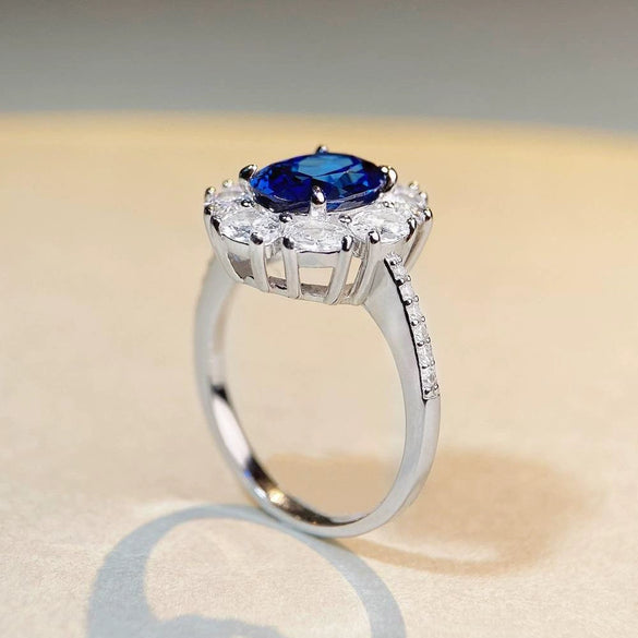 Wholesale Jewelry Women's S925 Sterling Silver Ring With Flower Pattern And Electroplating Process