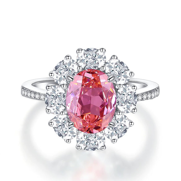 Wholesale Jewelry Women's S925 Sterling Silver Ring With Flower Pattern And Electroplating Process