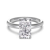 Wholesale Jewelry Women's 925 Sterling Silver Ring Necklace With Flower Cut Zircon Electroplated Highend Geometric Design