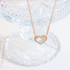 Wholesale Jewelry Women's Titanium Steel Electroplated Heart Pendant Necklace And Earrings