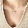 Wholesale Jewelry Women's Titanium Steel Electroplated Heart Pendant Necklace And Earrings