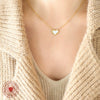 Wholesale Jewelry Women's Titanium Steel Electroplated Heart Pendant Necklace And Earrings