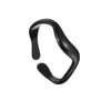 Wholesale Jewelry Women's Titanium Steel Water Wave Open Ring Geometric Electroplated
