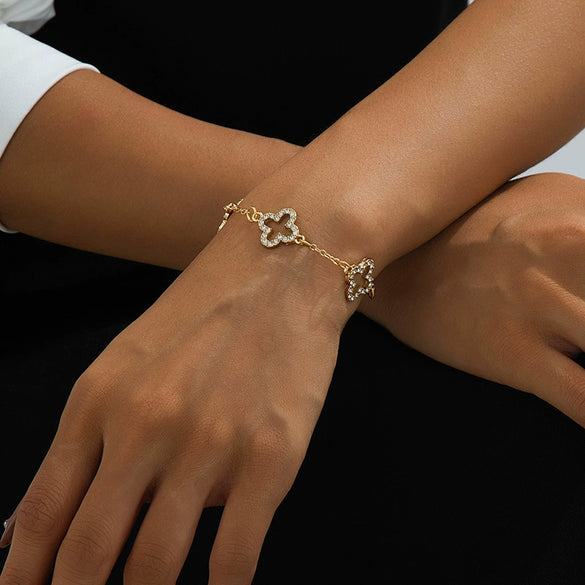 Wholesale Jewelry Women's Unisex Electroplated Alloy Bracelet With Letter Number Text Pattern