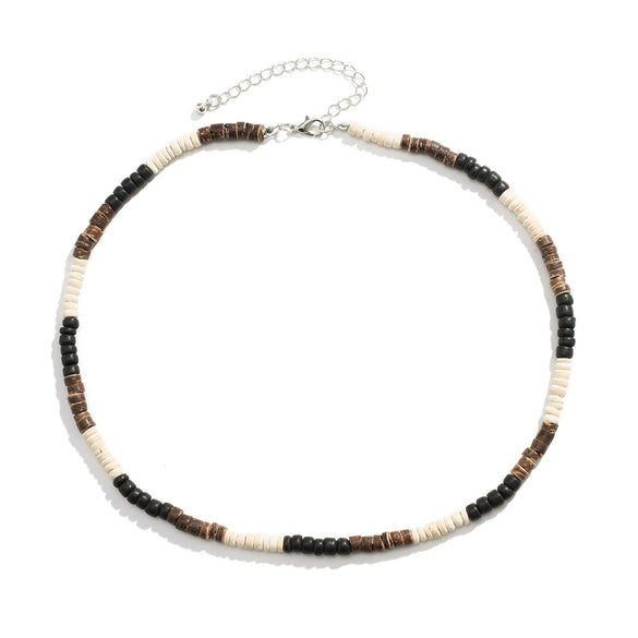 Wholesale Jewelry Wooden Geometric Handmade Men's Necklace
