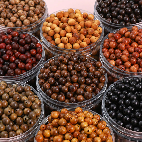 Wholesale Jewelry Wooden Round Bead Antique Handmade Oil Treated Beaded Bracelet Accessories