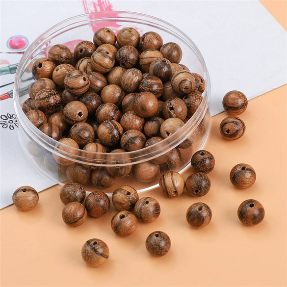 Wholesale Jewelry Wooden Round Bead Antique Handmade Oil Treated Beaded Bracelet Accessories
