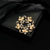 Wholesale Jewelry Zinc Alloy Flower Shaped Brooch For Women Electroplated