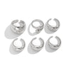 Wholesale Jewelry Zinc Alloy Geometric Hiphop Style Doublelayer Curved Ring Electroplated