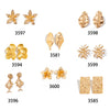 Wholesale Jewelry Zinc Alloy Geometric Metal Leaf Earrings With Electroplating And Ins Style