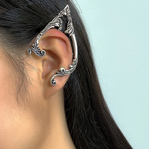 Wholesale Jewelry Zinc Alloy Geometric Style Electroplating Elf Ear Studs For Women