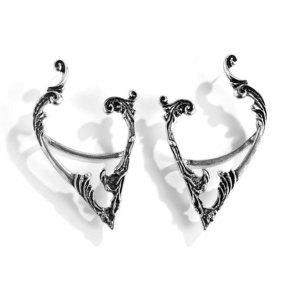 Wholesale Jewelry Zinc Alloy Geometric Style Electroplating Elf Ear Studs For Women