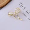 Wholesale Jewelry Zinc Alloy Goldplated Bow Shell Frog Clip Micropaved Princess Style