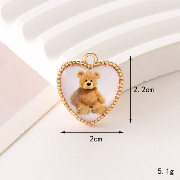 Wholesale Jewelry Zinc Alloy Love Bow Pendant Accessories With Hirback Pattern And Dripping Oil Design For Women