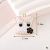 Wholesale Jewelry Zinc Alloy Love Bow Pendant Accessories With Hirback Pattern And Dripping Oil Design For Women