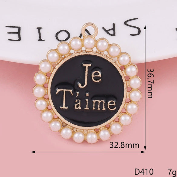 Wholesale Jewelry Zinc Alloy Love Bow Pendant Accessories With Hirback Pattern And Dripping Oil Design For Women