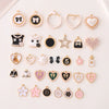 Wholesale Jewelry Zinc Alloy Love Bow Pendant Accessories With Hirback Pattern And Dripping Oil Design For Women