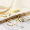 Wholesale Jewelry Zircon Heart Twocolor Copper Plated Gold Bracelet