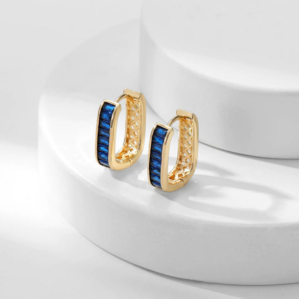 Wholesale Jewelry Zirconia Copper Geometric Earrings
