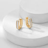 Wholesale Jewelry Zirconia Copper Geometric Earrings